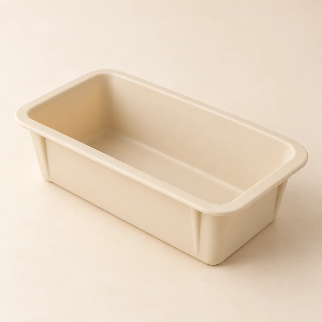 Cream silicone loaf mold